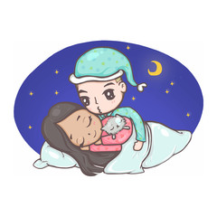 Cute couple moment a guy kissing a girl to says goodnight and a cat