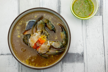 Preserved crab with salt and fish sauce