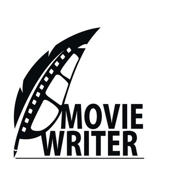 movie writer logo design template