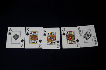 playing cards on white background