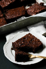 Homemade brownie cake