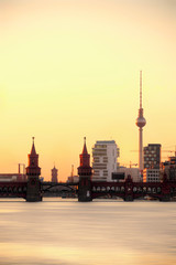 Fototapeta na wymiar Berlin skyline sunset Mitte