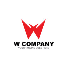 W letter logo design vector template