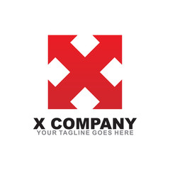 X letter logo design vector template