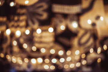Fototapeta na wymiar blurred christmas background with light bokeh