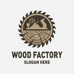 Wood Factory Logo Design Inspiration