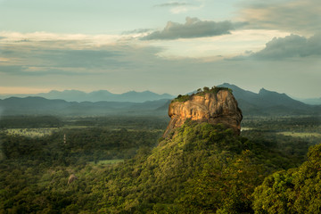Fototapeta na wymiar View of Sigiriya Rock in the morning