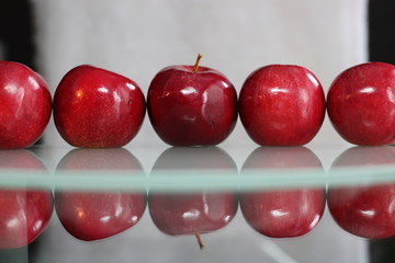 Red apples on the table