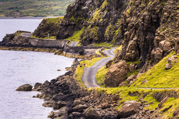  coastal road and motorhome on the Isle of Mull