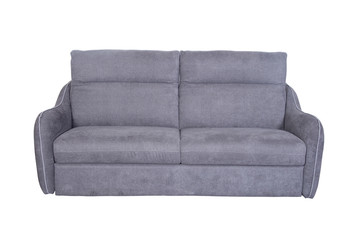 Isolated contemporary grey sofa