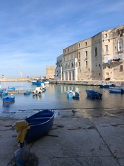 view of port of monopoli apulia, harbor