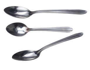 small tea stainless spoon isolated