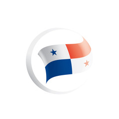 Panama flag, vector illustration on a white background