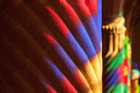 Multi-colored light reflections, Nasir-ol-Molk Mosque, Shiraz, Iran