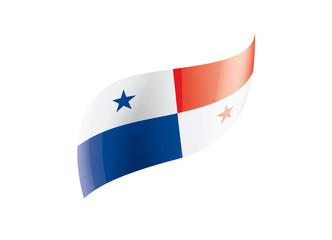 Panama flag, vector illustration on a white background