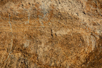 the soil with different layers close up
