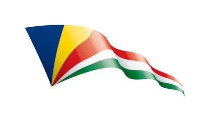 Seychelles flag, vector illustration on a white background