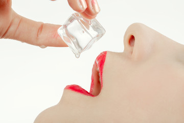 ice in mouth