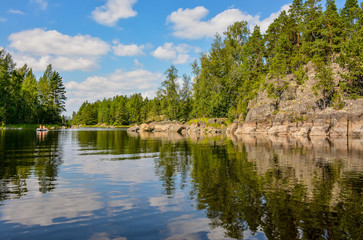 Summer in the North in the Republic of Karelia.