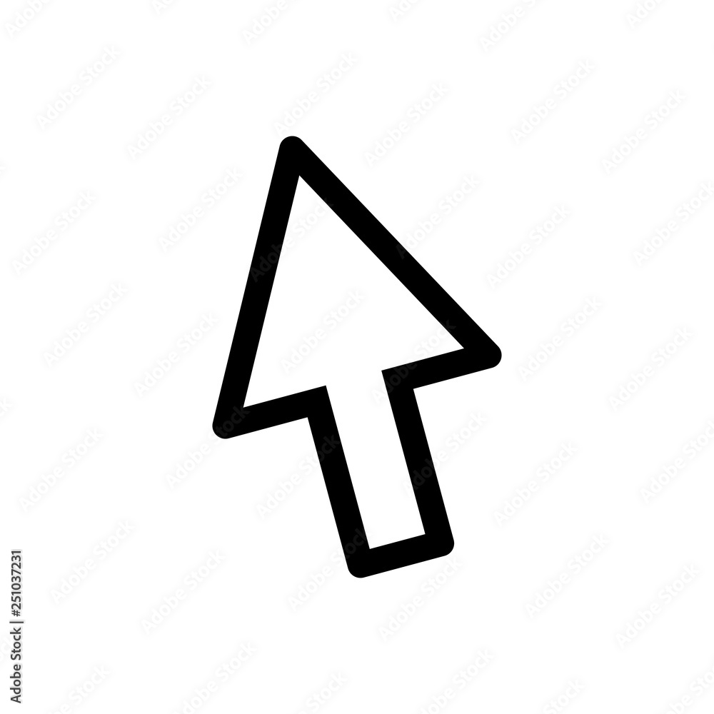 Poster click icon vector. cursor icon. computer mouse click cursor black arrow icons.