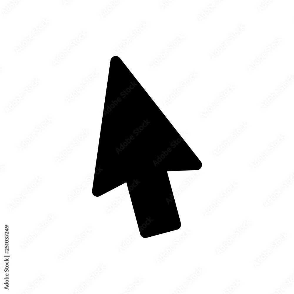 Poster click icon vector. cursor icon. computer mouse click cursor black arrow icons.