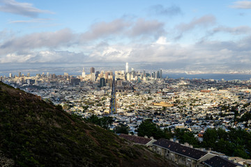 Skyline of San Francisco from Twin Peaks Summit