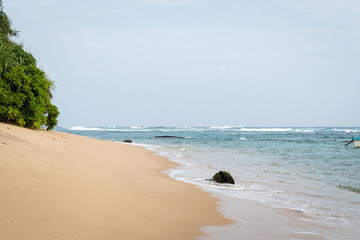 lonely beach in Sri Lanka