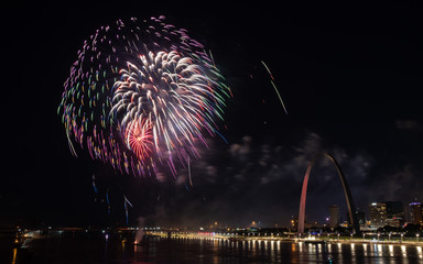 fireworks over the river