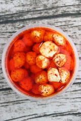 Labneh, boules de fromage libanais	