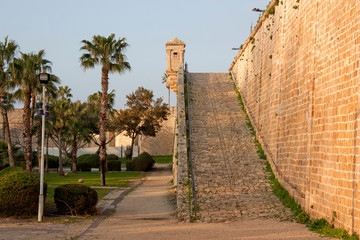 the fortress wall with a turret in the Eastern style © Дворецкая Таня