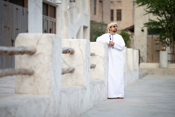 Arab Man in old Al Seef area of Dubia, United Arab Emirates