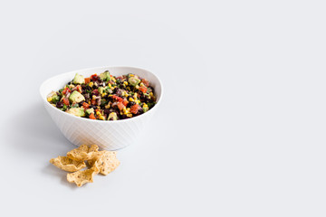 Avocado Bean Salsa with Chips