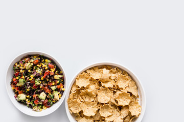 Avocado Bean Salsa with Chips