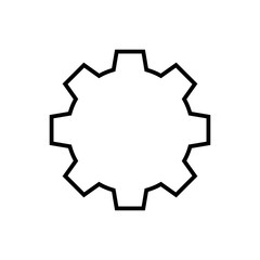 Fototapeta na wymiar Setting Icon Vector. Cog Settings Icon Symbol