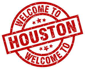 welcome to Houston red stamp