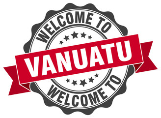 Obraz premium Vanuatu round ribbon seal