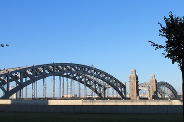 BOLSHEOKHTINSKY BRIDGE THE BRIDGE OF PETER THE GREAT