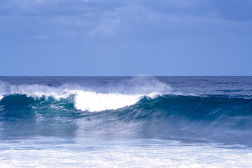 spectacular view from waves at tenerife island