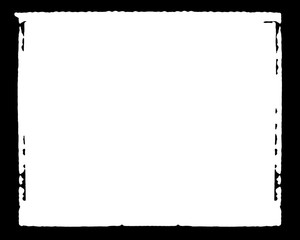 Abstract Decorative Black & White Photo Frame. Type Text Inside, Use as Overlay or for Layer / Clipping Mask