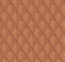 Vector seamless pattern with bronze scales or lamellar armour imitation © Katie_V