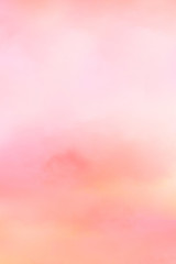 Twilight sky with effect of light pastel tone. Colorful sunset of soft clouds.