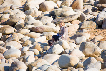 Une plage sauvage à Quiberon