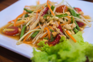 Green Papaya Salad (Som tum ), Thai Food, Thailand