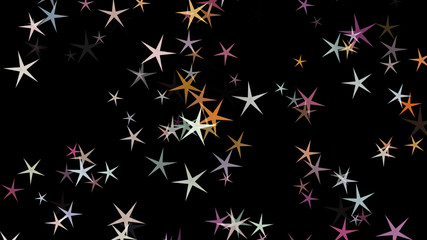 Background of multi-colored stars. Abstract background pattern.