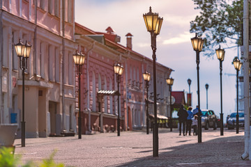 Fototapeta na wymiar Old street of Vitebsk, Belarus, Europe