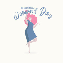 isolated women. International women's day. Vector
