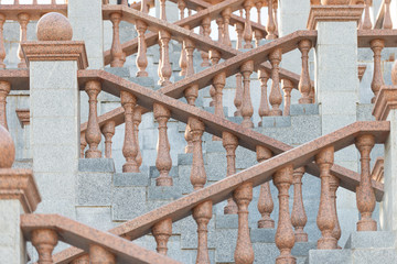 Grand stone stairs in Vitebsk, Belarus