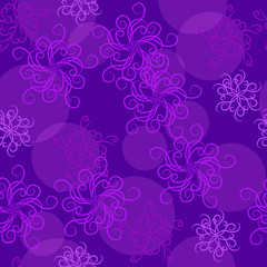 abstract flowers of different colors seamless pattern for fabric texture design