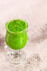 green smoothies (greens, spinach, celery, and more) superfood. Food background