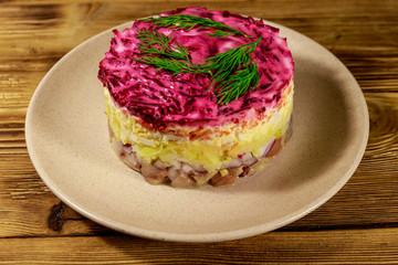 Traditional russian salad 